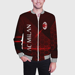 Бомбер мужской Ac milan Соты, цвет: 3D-меланж — фото 2