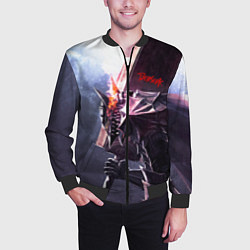 Бомбер мужской Берсерк С Мечечём На Плече, цвет: 3D-черный — фото 2