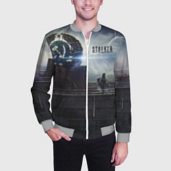 Бомбер мужской STALKER Герб СССР В Припяти, цвет: 3D-меланж — фото 2