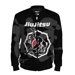 Бомбер мужской Jiu-jitsu throw logo, цвет: 3D-черный