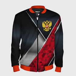 Бомбер мужской Red & black Russia, цвет: 3D-красный
