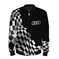 Бомбер мужской Audi racing flag, цвет: 3D-черный