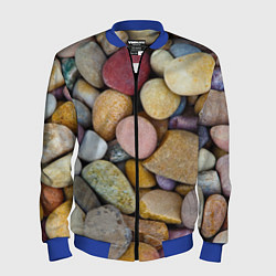 Бомбер мужской Морская галька - пляж, цвет: 3D-синий