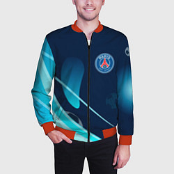 Бомбер мужской Фк псж абстракция, цвет: 3D-красный — фото 2