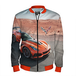 Бомбер мужской Chevrolet Corvette - Motorsport - Desert, цвет: 3D-красный