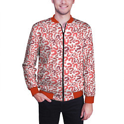 Бомбер мужской Вопросительные знаки разноцветные, цвет: 3D-красный — фото 2