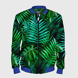Мужской бомбер Тропические растения - текстура
