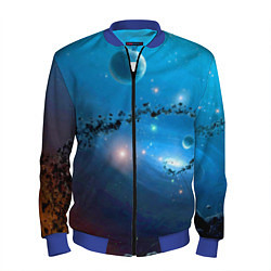 Бомбер мужской Бесконечное космическое пространство - Nasa, цвет: 3D-синий