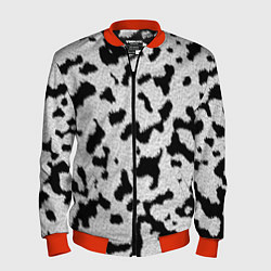 Бомбер мужской Далматин - текстура, цвет: 3D-красный