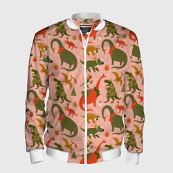 Мужской бомбер Dinosaurs with gifts