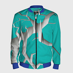 Бомбер мужской Трещина в пропасть, цвет: 3D-синий