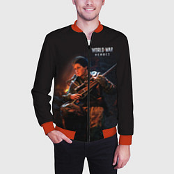 Бомбер мужской World War Heroes Людмила, цвет: 3D-красный — фото 2