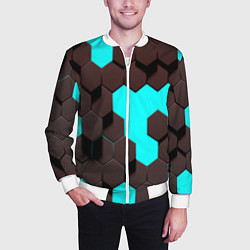 Бомбер мужской CYBER STEEL, цвет: 3D-белый — фото 2