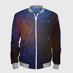 Бомбер мужской Космические треугольники, цвет: 3D-меланж