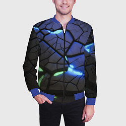 Бомбер мужской Светящаяся лава, цвет: 3D-синий — фото 2