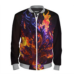 Бомбер мужской Текстура огня, цвет: 3D-меланж