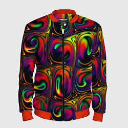 Бомбер мужской Digital abstraction paint, цвет: 3D-красный