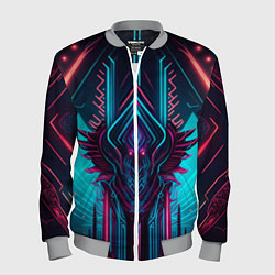 Мужской бомбер Кибернетический узор дракона