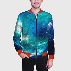 Бомбер мужской Звёздная Вселенная, цвет: 3D-красный — фото 2