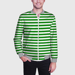 Бомбер мужской Тельняшка зеленая Пограничных войск, цвет: 3D-меланж — фото 2