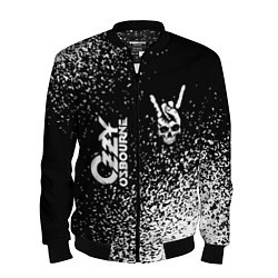 Мужской бомбер Ozzy Osbourne и рок символ на темном фоне