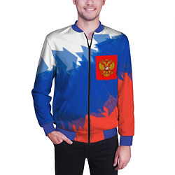 Бомбер мужской Я патриот России, цвет: 3D-синий — фото 2