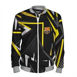Бомбер мужской ФК Барселона эмблема, цвет: 3D-меланж
