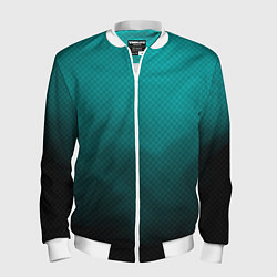 Мужской бомбер Бирюзово-черный дым - Хуф и Ся