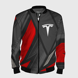 Бомбер мужской Tesla sports racing, цвет: 3D-черный