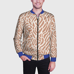 Бомбер мужской Африканский пятнистый узор, цвет: 3D-синий — фото 2