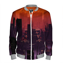 Бомбер мужской Секретный город, цвет: 3D-меланж
