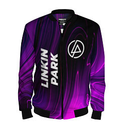 Бомбер мужской Linkin Park violet plasma, цвет: 3D-черный
