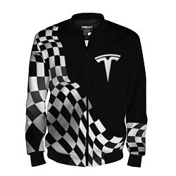 Мужской бомбер Tesla racing flag