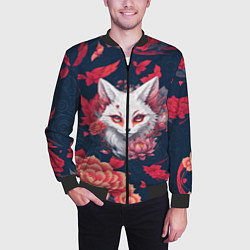 Бомбер мужской Братец лис, цвет: 3D-черный — фото 2