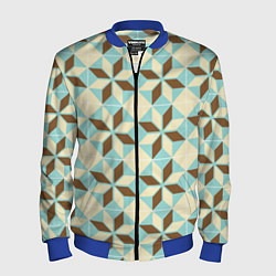 Мужской бомбер Brown blue pattern