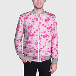 Бомбер мужской Барби, сердечки и цветочки, цвет: 3D-меланж — фото 2