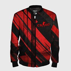 Бомбер мужской CS GO black and red, цвет: 3D-черный