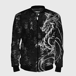 Мужской бомбер White dragon - grunge