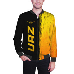 Бомбер мужской UAZ - gold gradient: по-вертикали, цвет: 3D-черный — фото 2