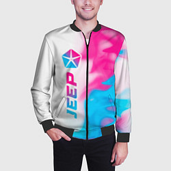 Бомбер мужской Jeep neon gradient style: по-вертикали, цвет: 3D-черный — фото 2