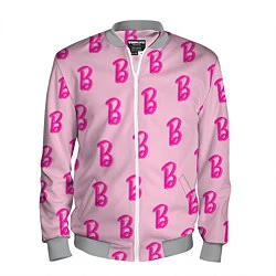 Бомбер мужской Барби паттерн буква B, цвет: 3D-меланж