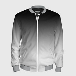 Бомбер мужской Black and white gradient, цвет: 3D-меланж