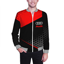Бомбер мужской Ауди - sportwear, цвет: 3D-меланж — фото 2