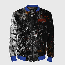 Бомбер мужской Граффити абстрактный рисунок, цвет: 3D-синий