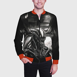 Бомбер мужской Ксеноморф в каюте космического корабля, цвет: 3D-красный — фото 2