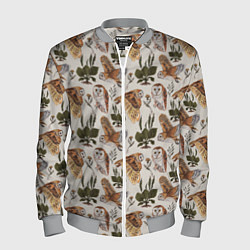 Мужской бомбер Совы и подорожник