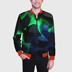Бомбер мужской Неоновая лава из плит, цвет: 3D-красный — фото 2