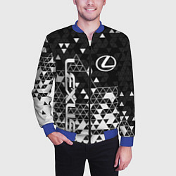 Бомбер мужской Лексус - распад, цвет: 3D-синий — фото 2