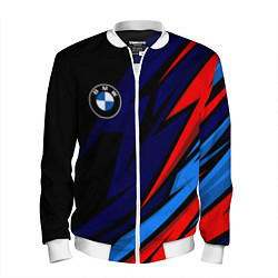 Бомбер мужской BMW - m colors and black, цвет: 3D-белый