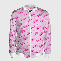 Мужской бомбер Паттерн - Барби и сердечки
